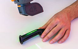 The GapGun Pro is capable of measuring radii on highly reflective materials as well.